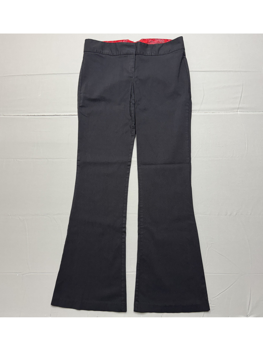 Heart Moon Star Vintage Y2K Women Flare Pants Size 8 Black Goth